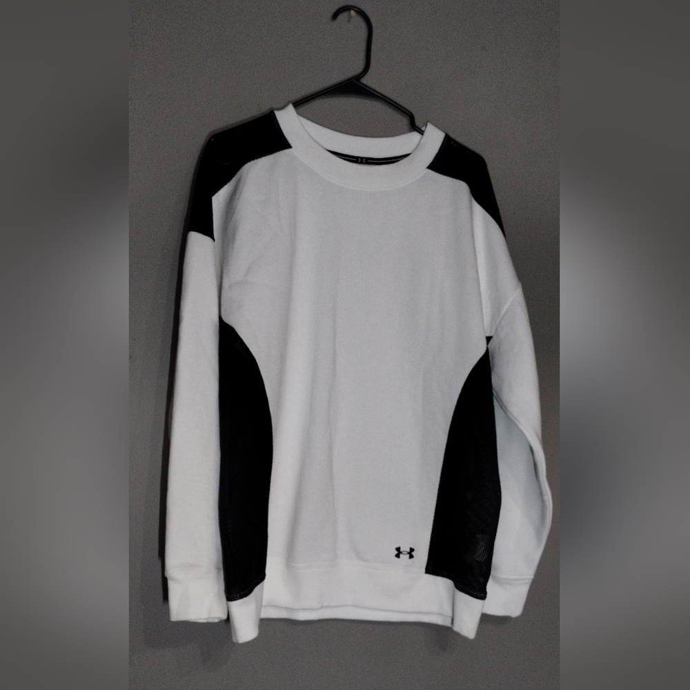 Under Amor Women's Volleyball Oversized Sweatshirt White/Black Size (L)